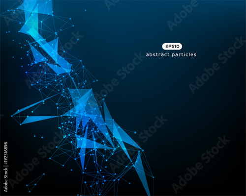 Vector background with abstract particles.