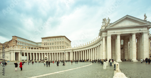  St. Peter's Square Basilica and Oberlisk in the Vatican City Rome Italy Europe photo