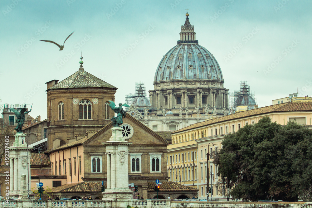 Rome varied antique  architecture ruins ItalyVatican City