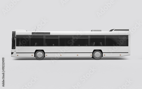 3D render of a bus on a white background