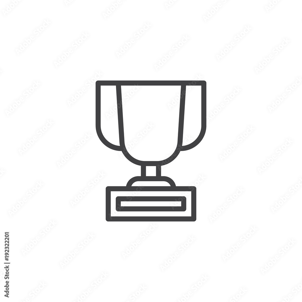 Trophy outline icon. linear style sign for mobile concept and web design. Champions cup simple line vector icon. Symbol, logo illustration. Pixel perfect vector graphics Trophy outline icon. linear style sign for mobile concept and web design. Champions cup simple line vector icon. Symbol, logo illustration. Pixel perfect vector graphics
