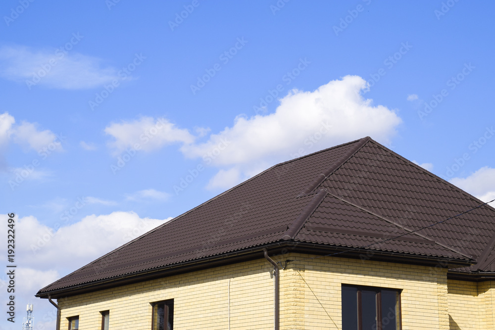 Decorative metal on the roof of the house. Decorative metal on the roof of the house.