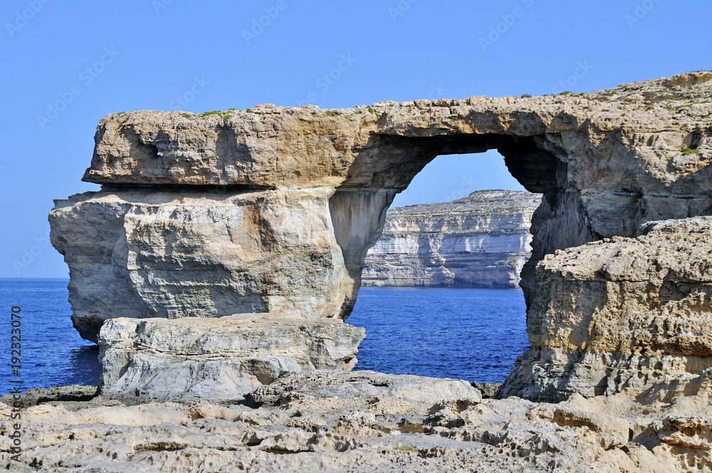 The world famous Azure Window in Gozo island Malta