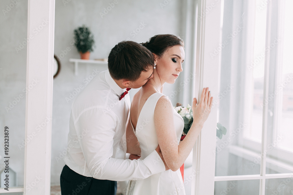 Wedding in the European style in the studio and on the street.Studio in Scandinavian style Wedding in the European style in the studio and on the street.Studio in Scandinavian style