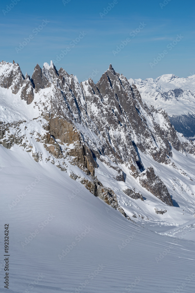 Italy, Courmayeur, Mont Blanc range