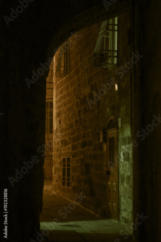 Obraz na płótnie Old City in Jerusalem at night w salonie