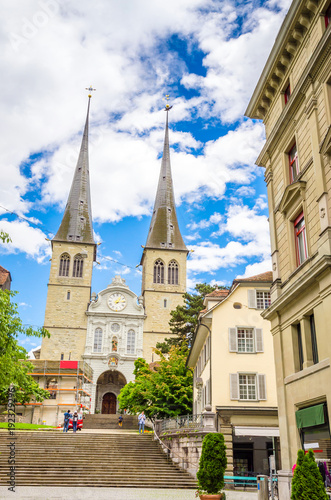 Hofkirche churc h in Lucerne, Switzerland