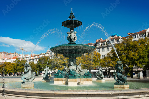 Rossio Square in Lisbon, Portugal, Europe