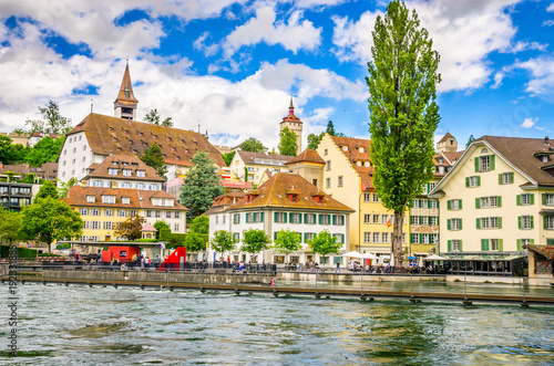 Beautiful river cityscape of Lucerne, Switzerland © Olena Zn