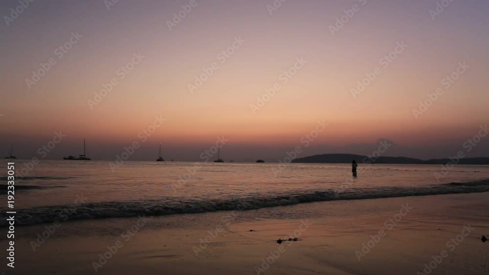 Andaman sea on sunset, Krabi province, Thailand Andaman sea on sunset, Krabi province, Thailand