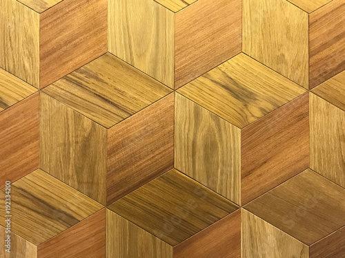 Pattern of hexagon wooden texture or honeycomb shape