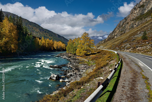 Russia. The South Of Western Siberia, Autumn in the Altai Mountains, the Chuya river.