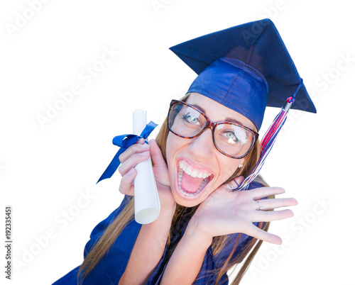 Goofy Graduating Young Girl...