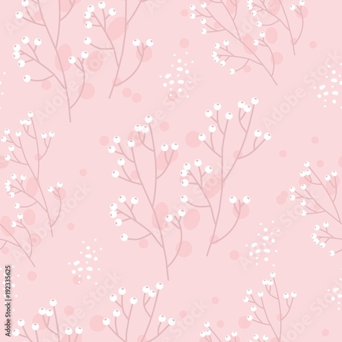 Seamless pattern with hand drawn flowers. 8 March. Vector illustration. © Natalia