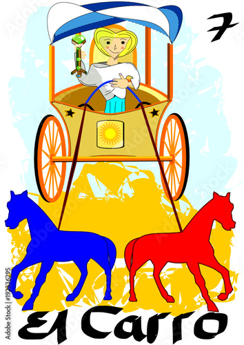 Carta del tarot que representa el Carro.