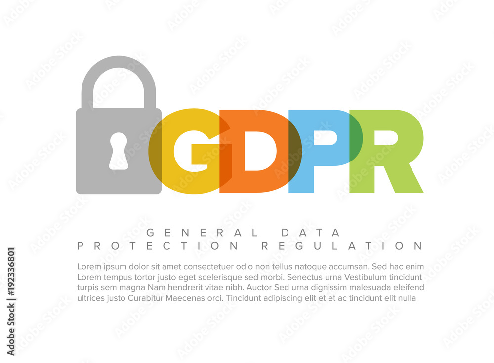 European GDPR concept flyer template European GDPR concept flyer template