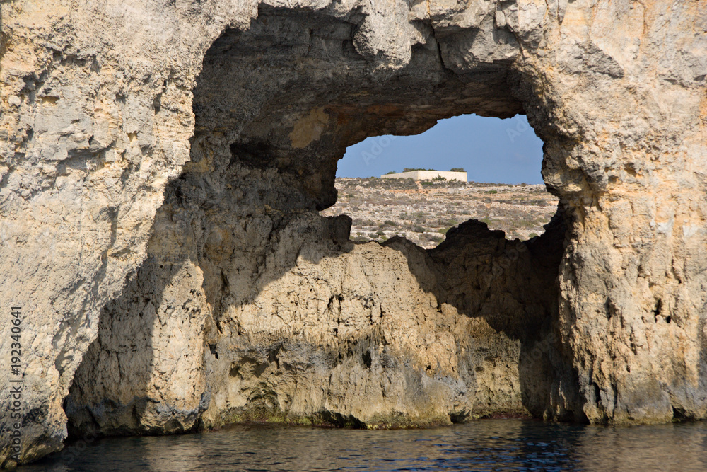 View Through A Rock Hole, Malta
