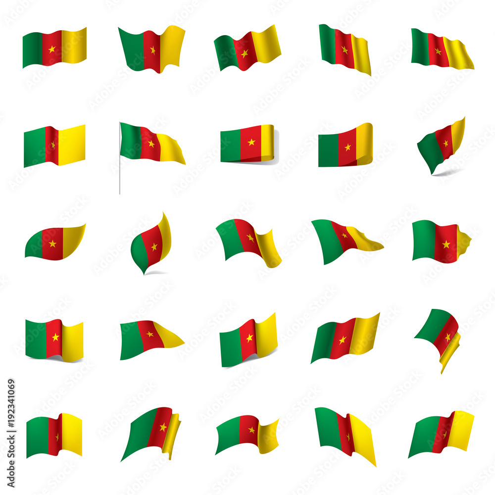 Cameroon flag, vector illustration Cameroon flag, vector illustration