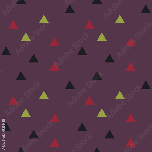 Color triangles seamless pattern. Design for print, fabric, textile. Seamless wallpaper