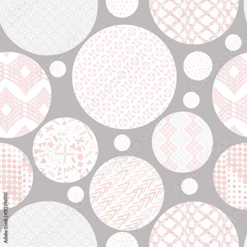 hand drawn circles seamless patterns