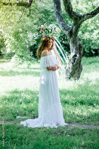 Beautiful bride in a white ...