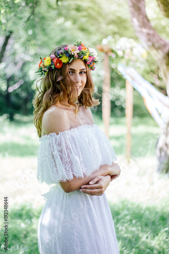 Beautiful bride in a white ...