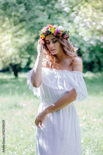 Beautiful bride in a white ...