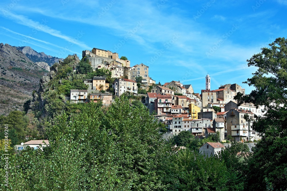Corsica-a view of the citadel in Corte Corsica-a view of the citadel in Corte