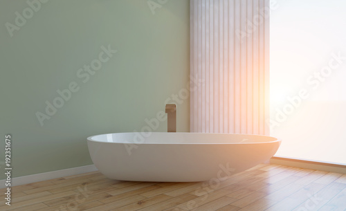 Abstract  toilet and bathroom interior for background. 3D rendering. .Sunset