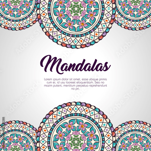 color mandala pattern background vector illustration design