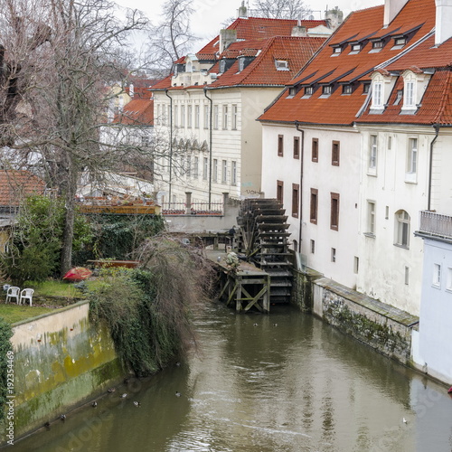 Water mill in Prague photo