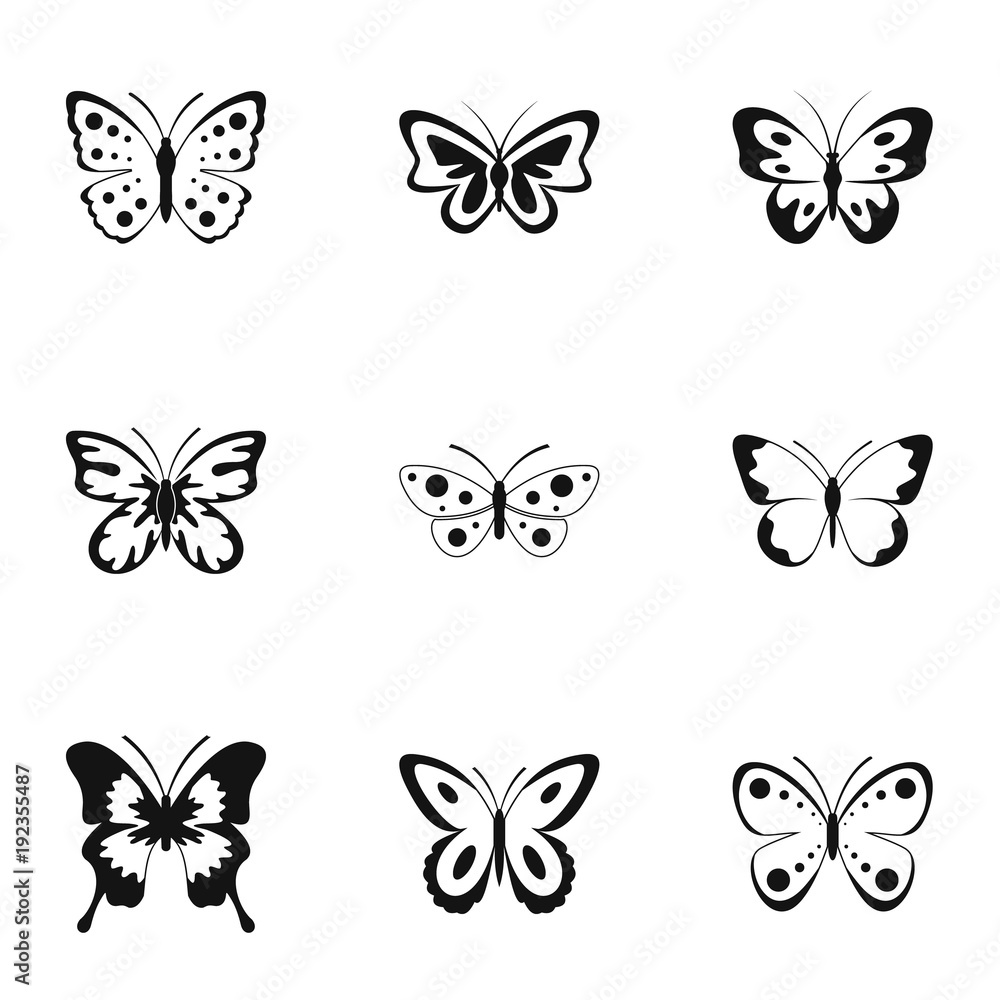 Bombyx icons set. Simple set of 9 bombyx vector icons for web isolated on white background Bombyx icons set. Simple set of 9 bombyx vector icons for web isolated on white background