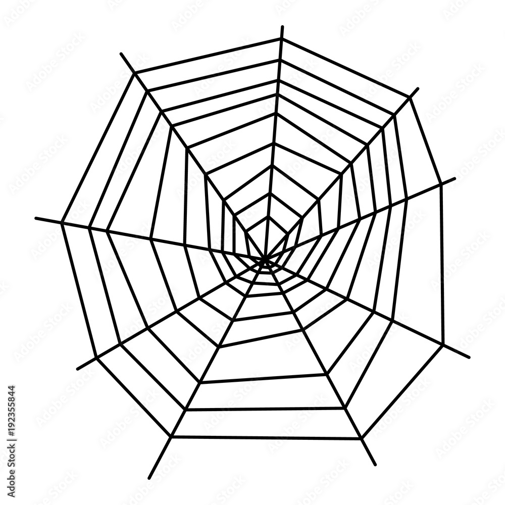 Obraz premium Formed spiderweb icon. Outline illustration of formed spiderweb vector icon for web