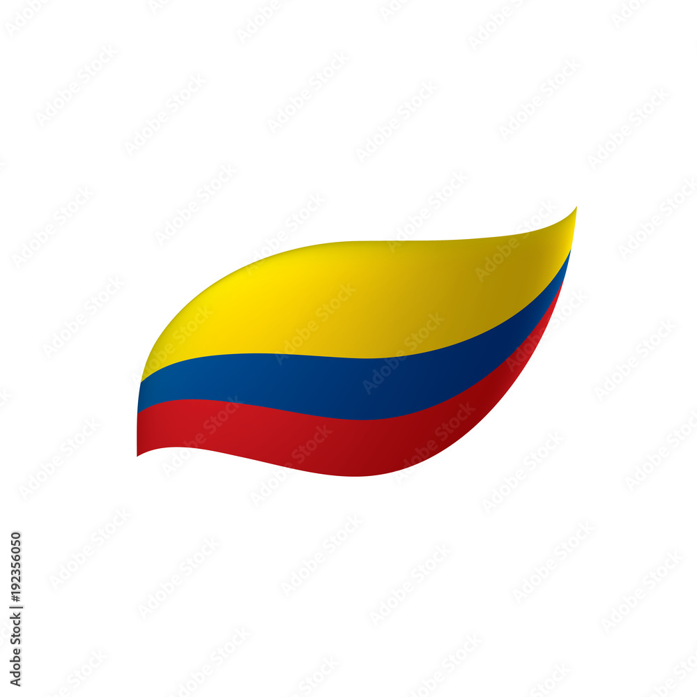 Obraz premium Colombia flag, vector illustration