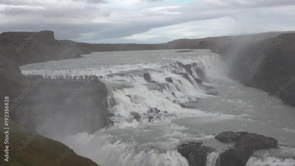 Iceland. The Gullfoss Waterfall Iceland. The Gullfoss Waterfall