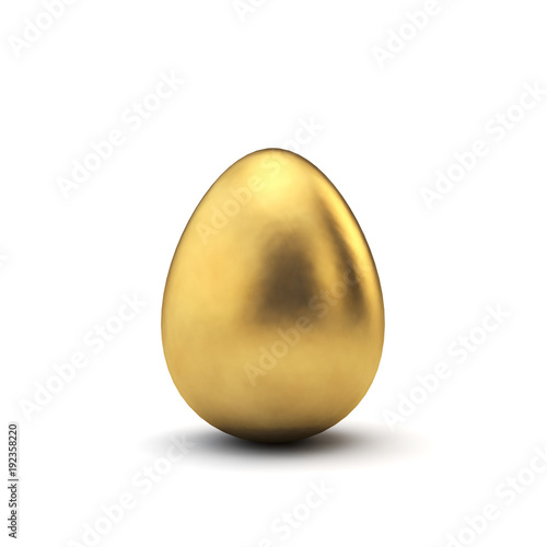 Canvas Print Gold luxury easter egg. 3D Rendering