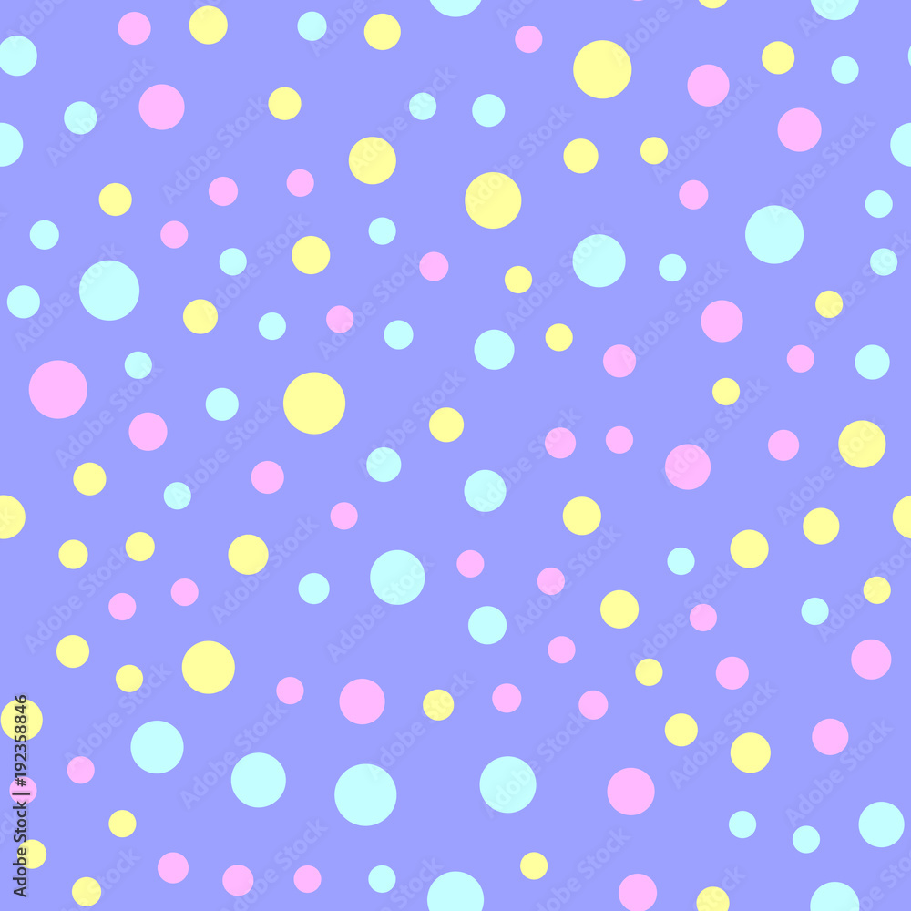 Seamless pattern with colorful dots on blue. Texture pattern. Vector Seamless pattern with colorful dots on blue. Texture pattern. Vector