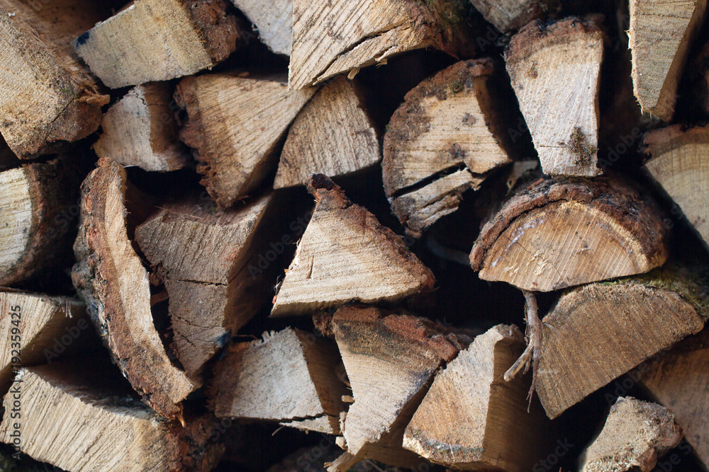 Firewood. A stack of firewood for the winter Firewood. A stack of firewood for the winter