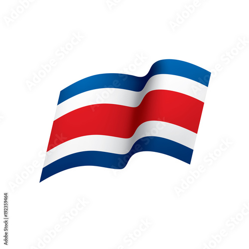 Costa Rica flag, vector illustration