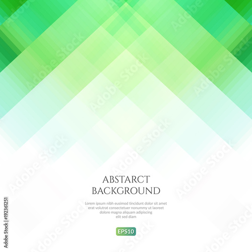 Abstract background with geometric patterns. Bright and fresh shades of green.