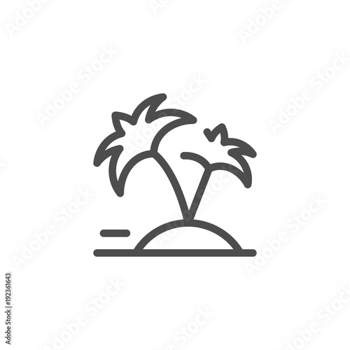 Vacation line icon