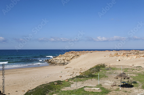 Typical wild beach in Tangier