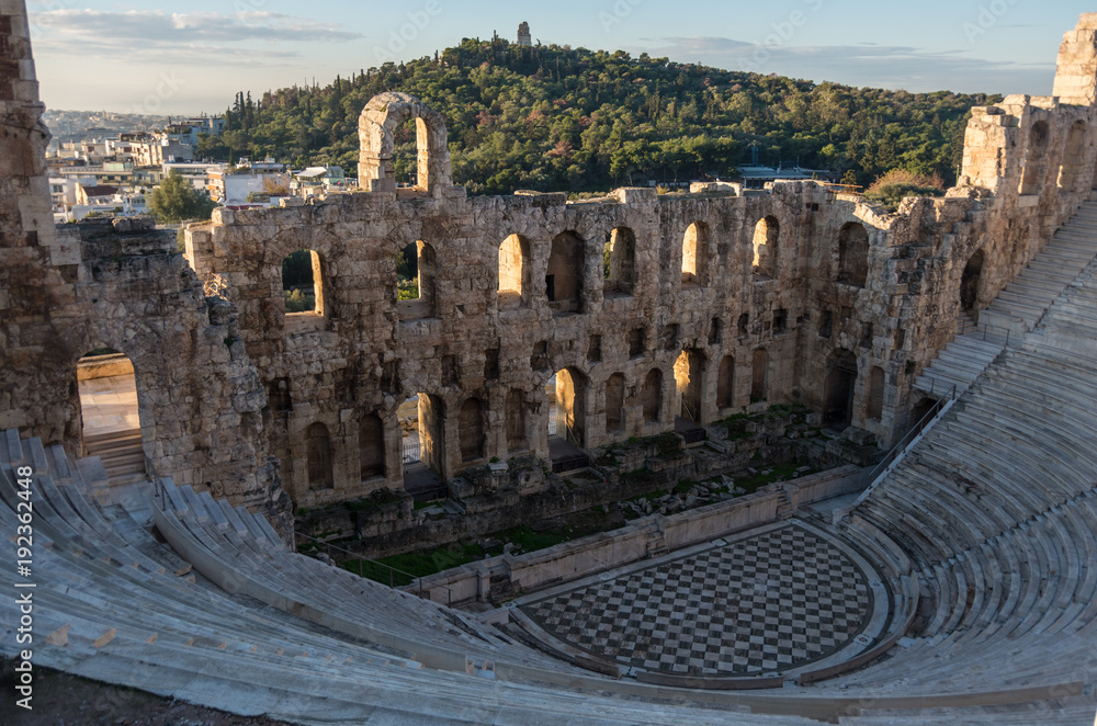 The Odeon of Herodes Atticus Theatre in Athens, Greece
