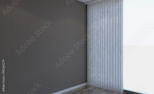 Blank room. 3D rendering.