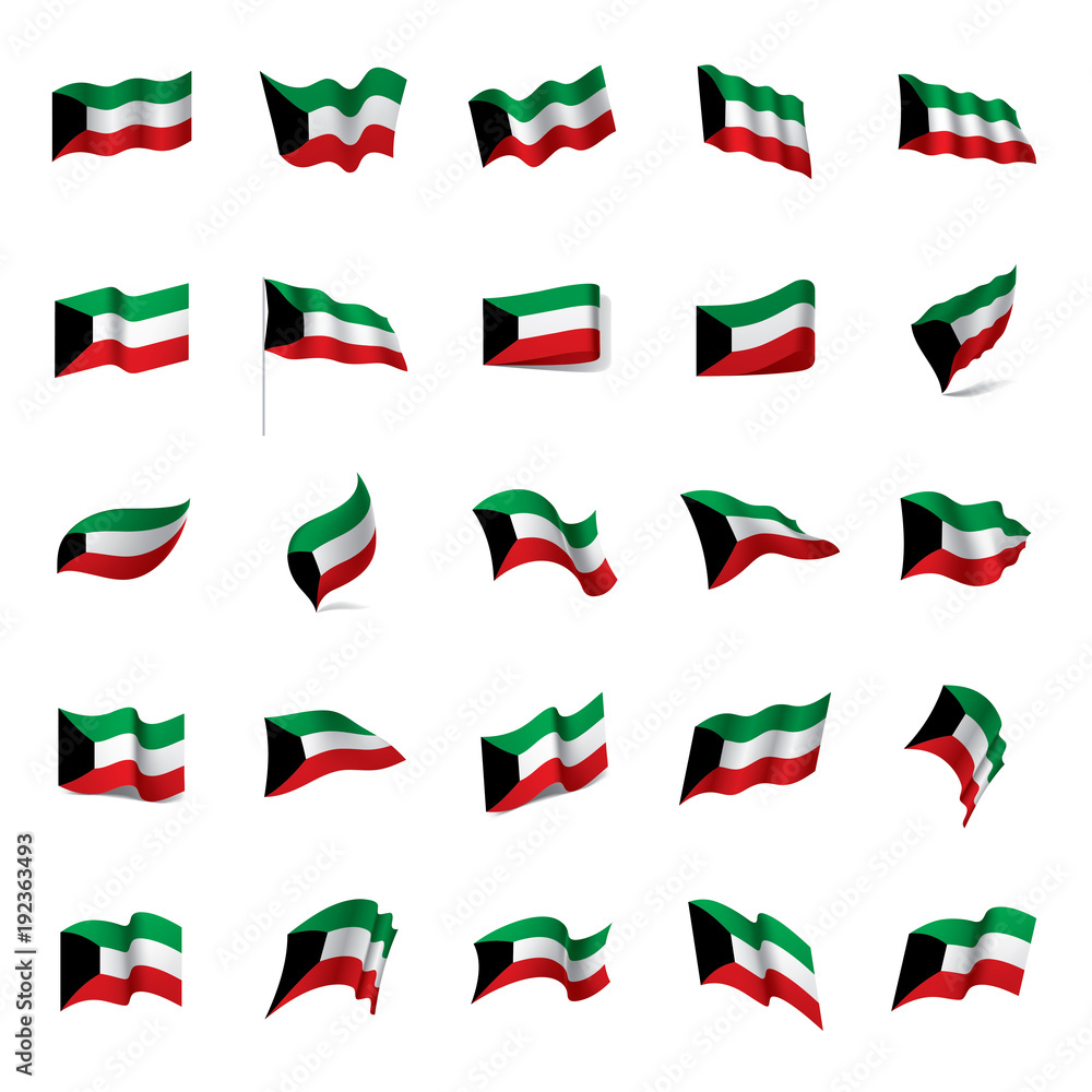 Kuwait flag, vector illustration Kuwait flag, vector illustration