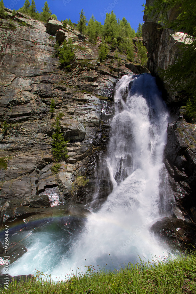 Fototapeta premium Cogne, Cascate di Lillaz, Valle d'Aosta, Italia