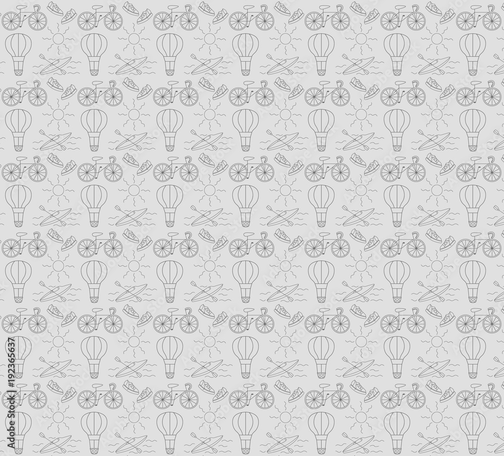 Seamless abstract leisure sport gray pattern vector illustration sketch