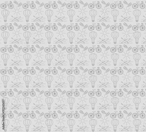 Seamless abstract leisure sport gray pattern vector illustration sketch