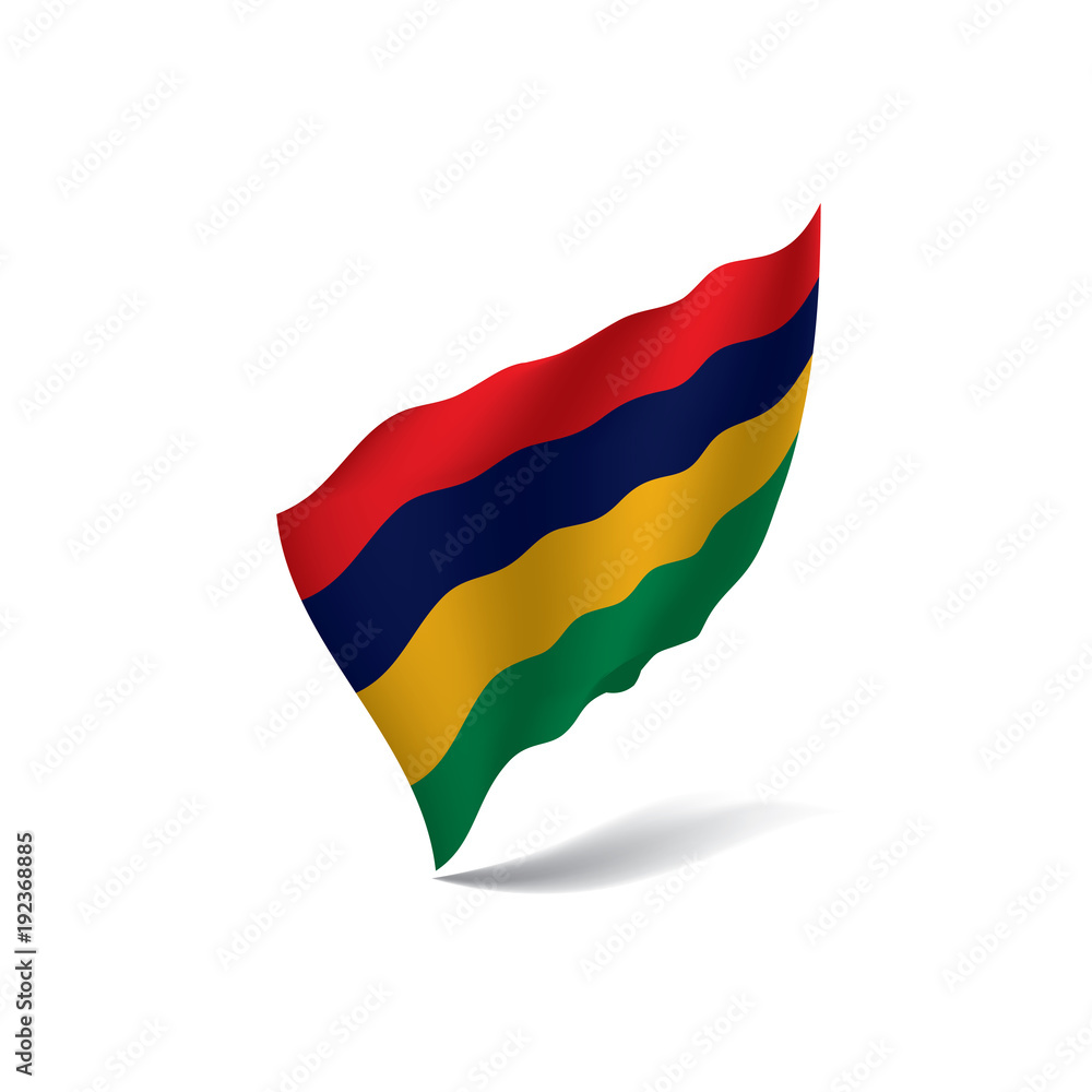 Obraz premium Mauritius flag, vector illustration