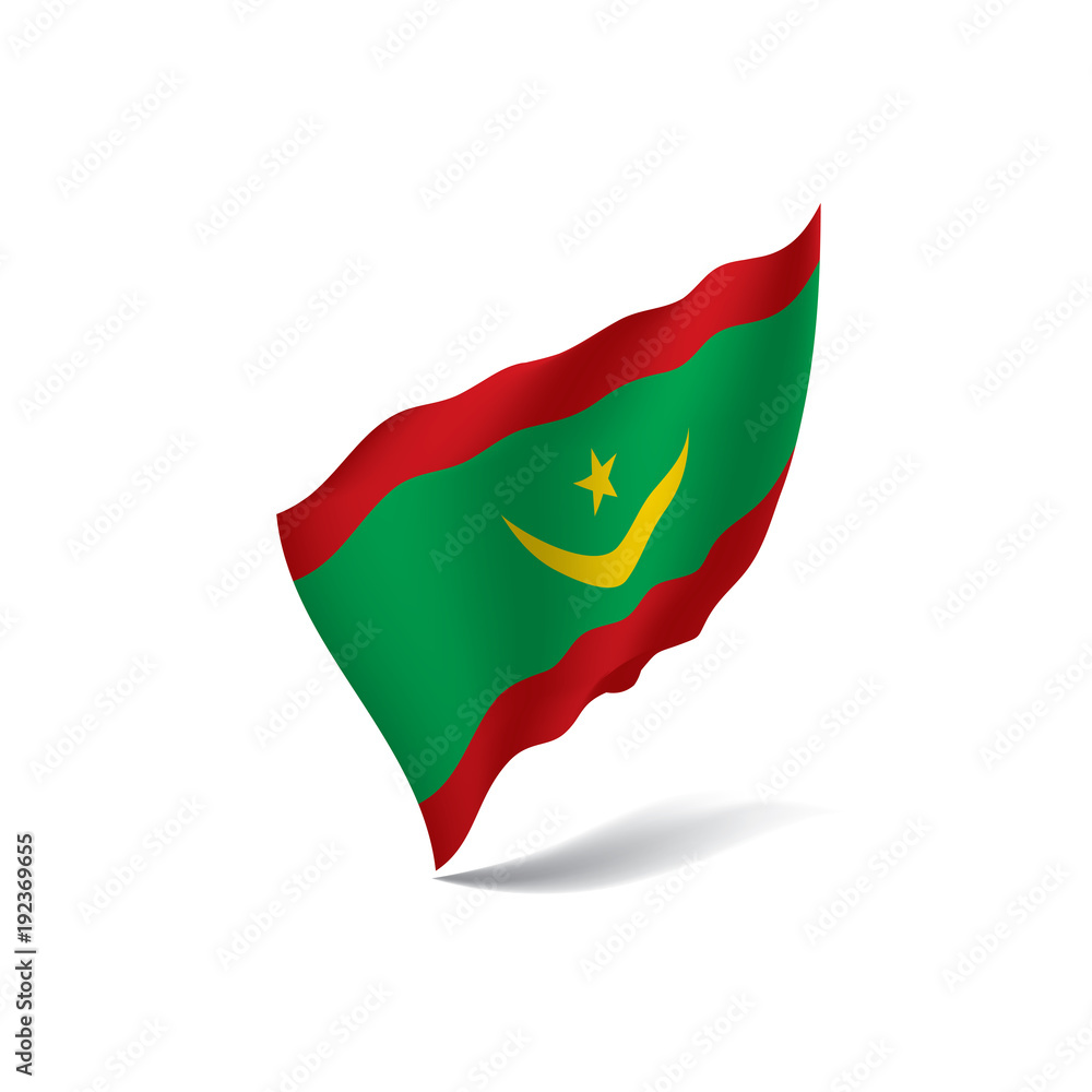 Fototapeta premium Mauritania flag, vector illustration